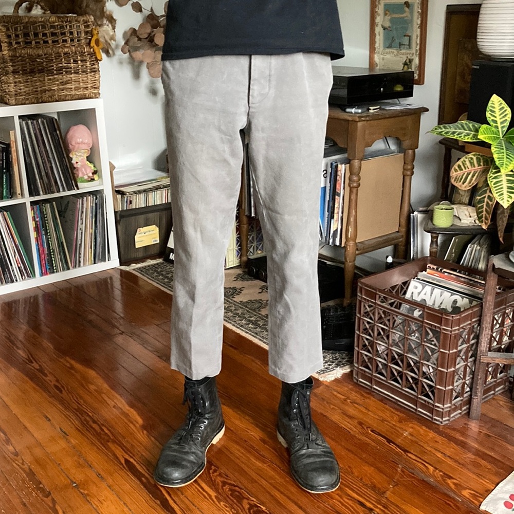 Hand Tailored Vintage Inspired Gray Denim Western Chinos by Al's Attire ~ 32